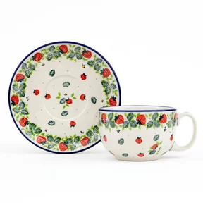 Komplet filiżanka + spodek 769 0,35l <br> 2709X Truskawki